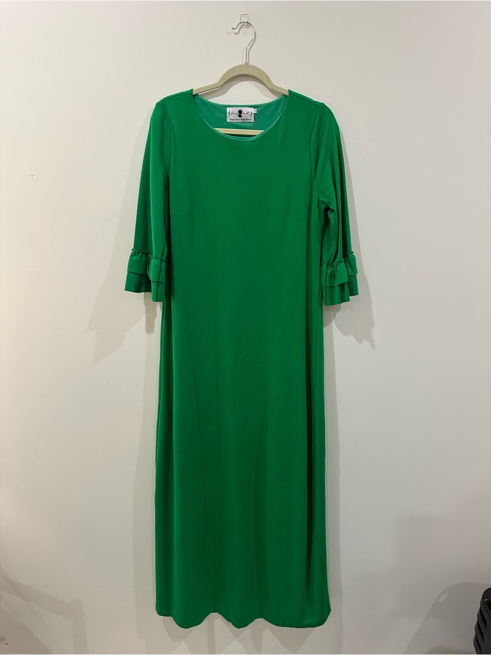 Dainty Jewells Green Maxi Dress with Ruffle Sleeves